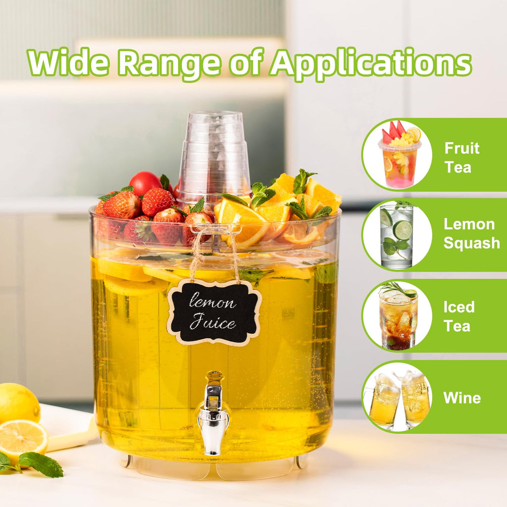 2 Gallon Drink Dispenser with Multi-Function Lid M8542