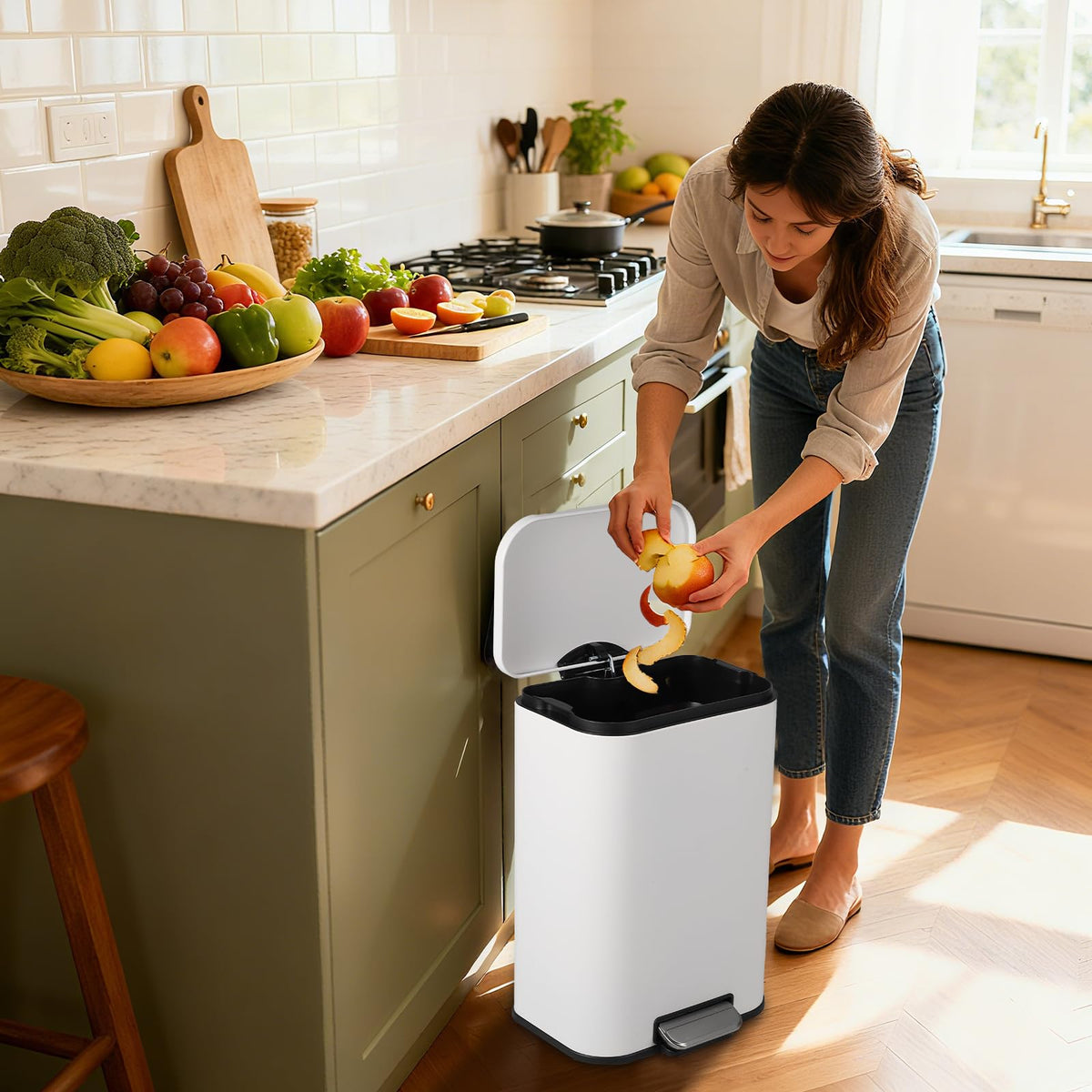 Stainless Steel 50L Trash Can F406701
