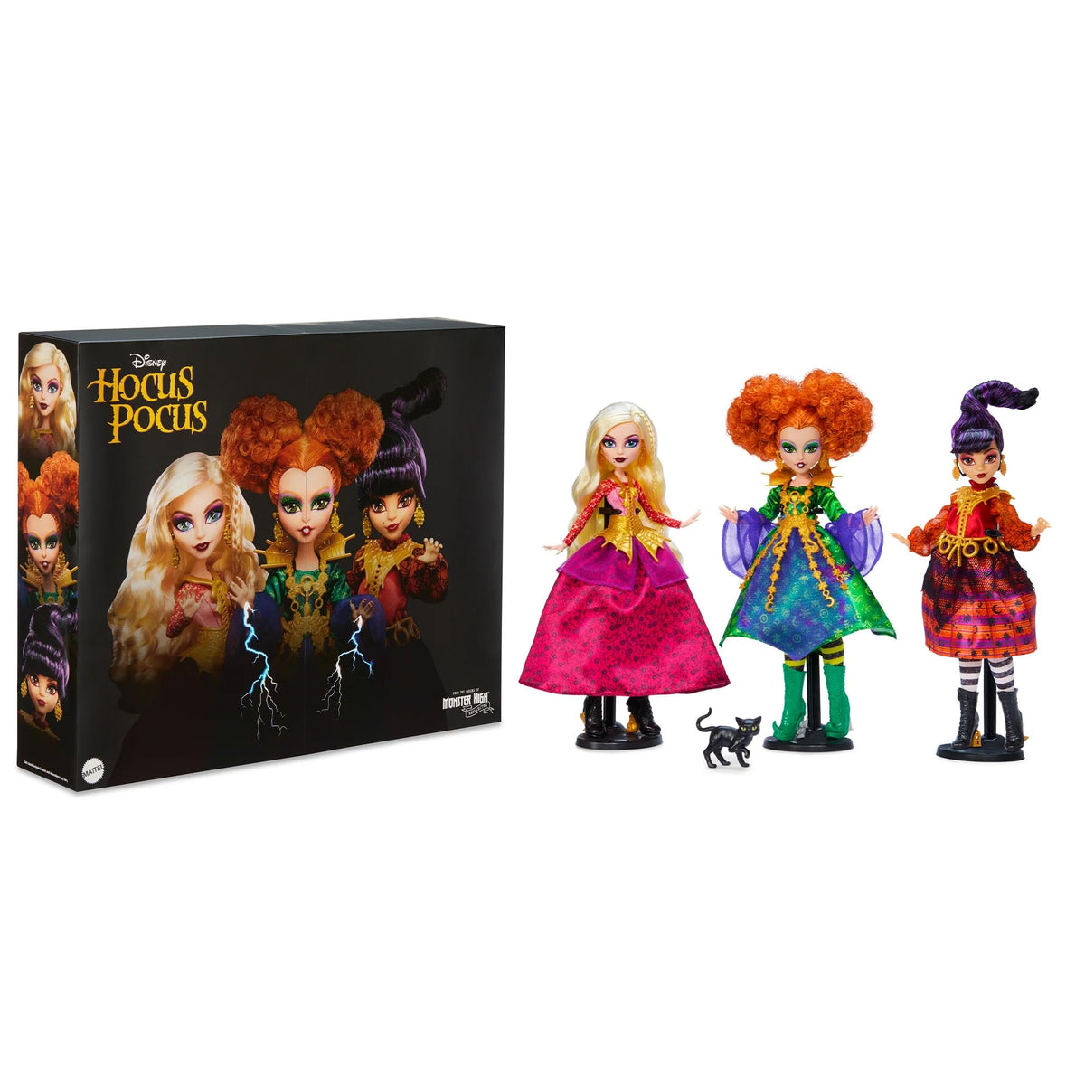 Dolls Set with Articulated Figures, Witchy Dresses, and Accessories N92289