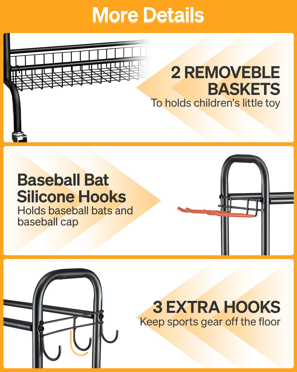 4 Tier Basketball Rack with Wheels G643383