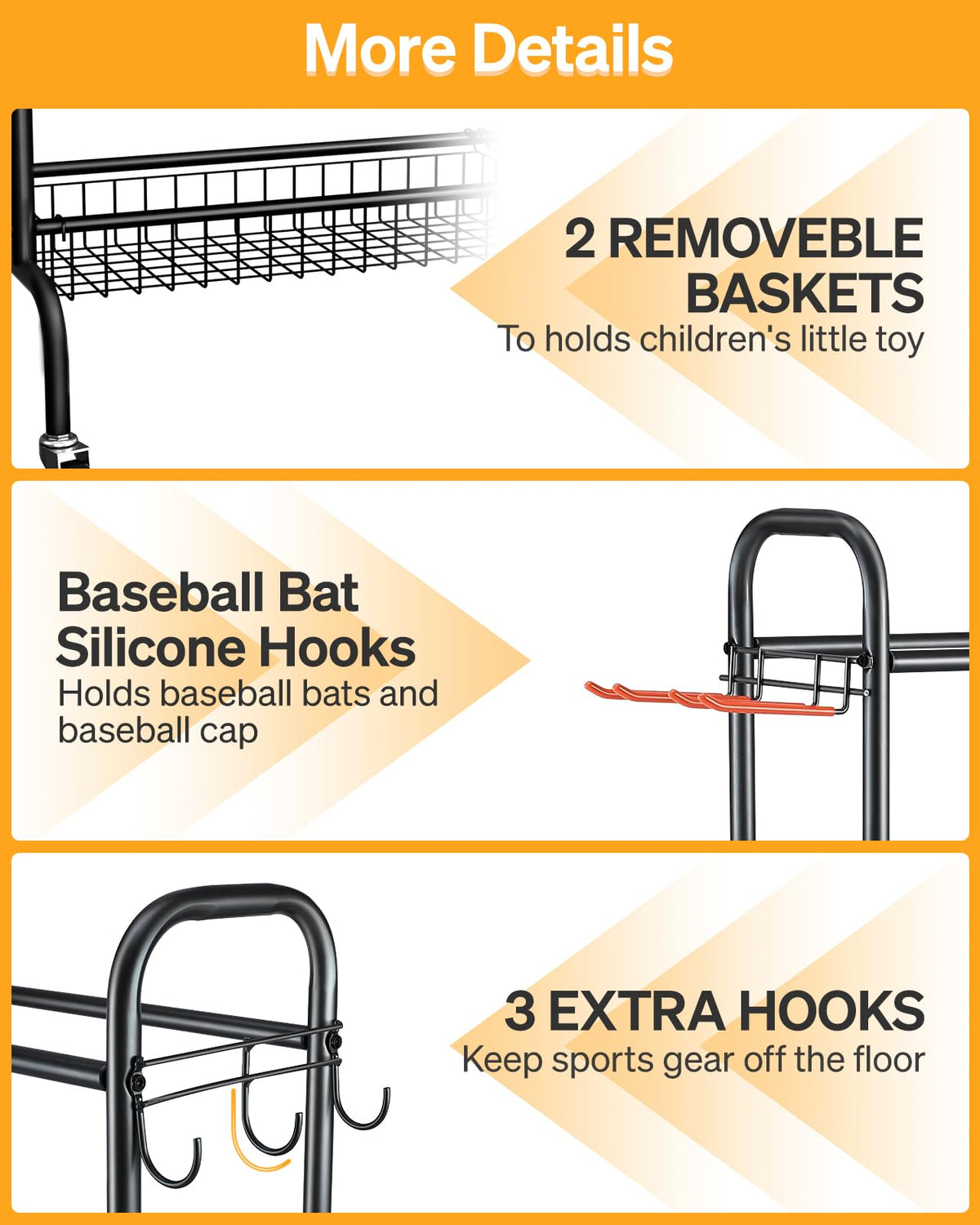 4 Tier Basketball Rack with Wheels G643383