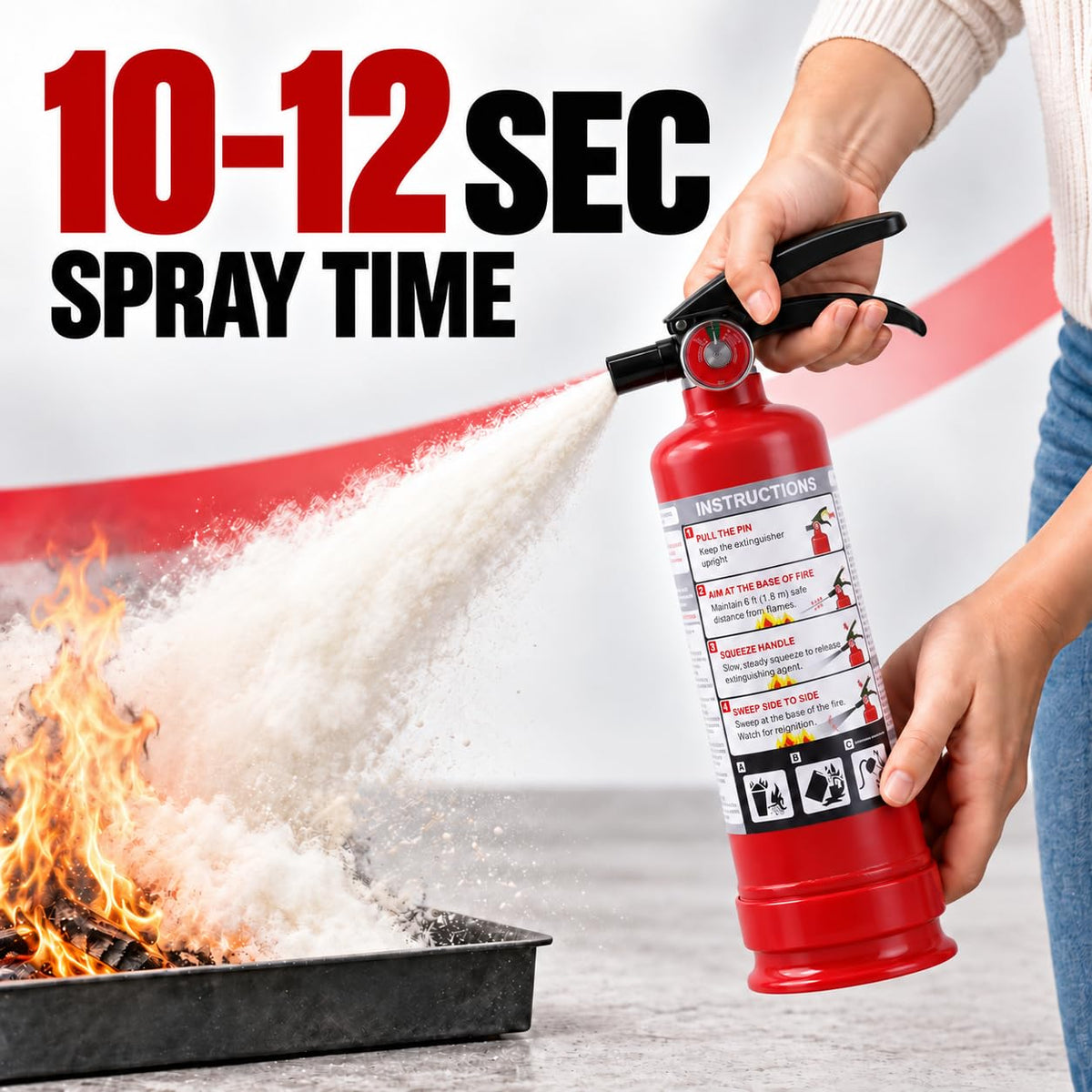 2.5 lb ABC Dry Chemical Fire Extinguishers 8-Pack C68905