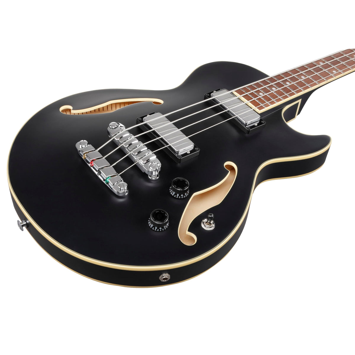 Black Flat Semi-hollow Bass Guitar G182902