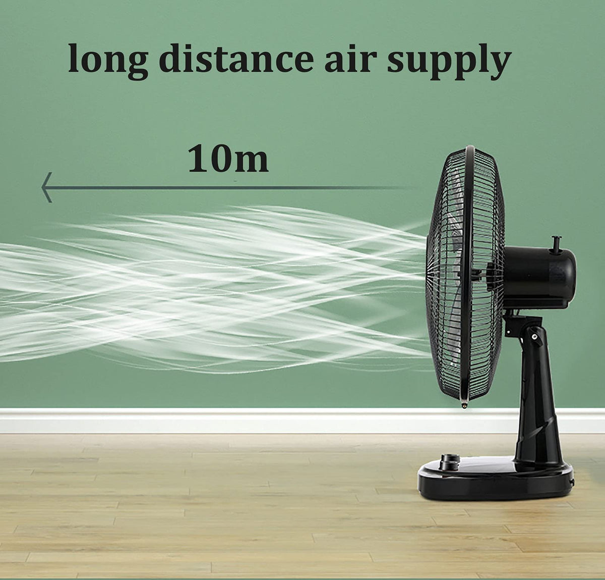 16-Inch 3 Speed 5 Blades Pedestal Fan White L439