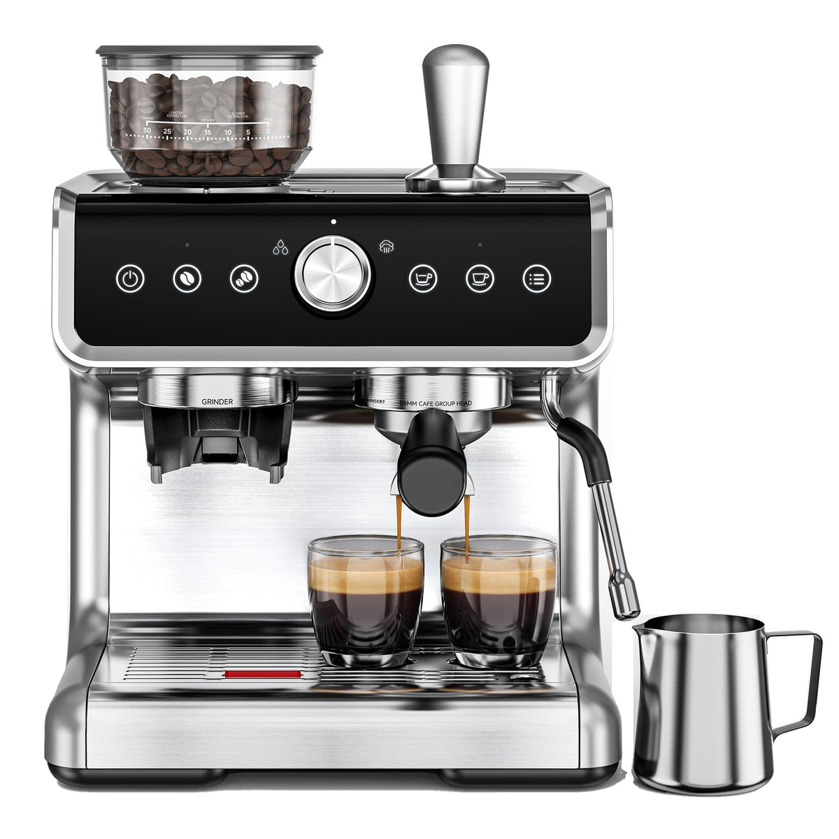 Espresso Machine with Grinder and Milk Frother J6748
