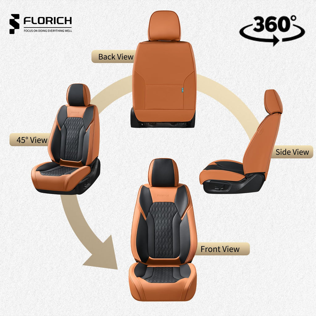 Nappa Leather Car Seat Covers Full Set F54615