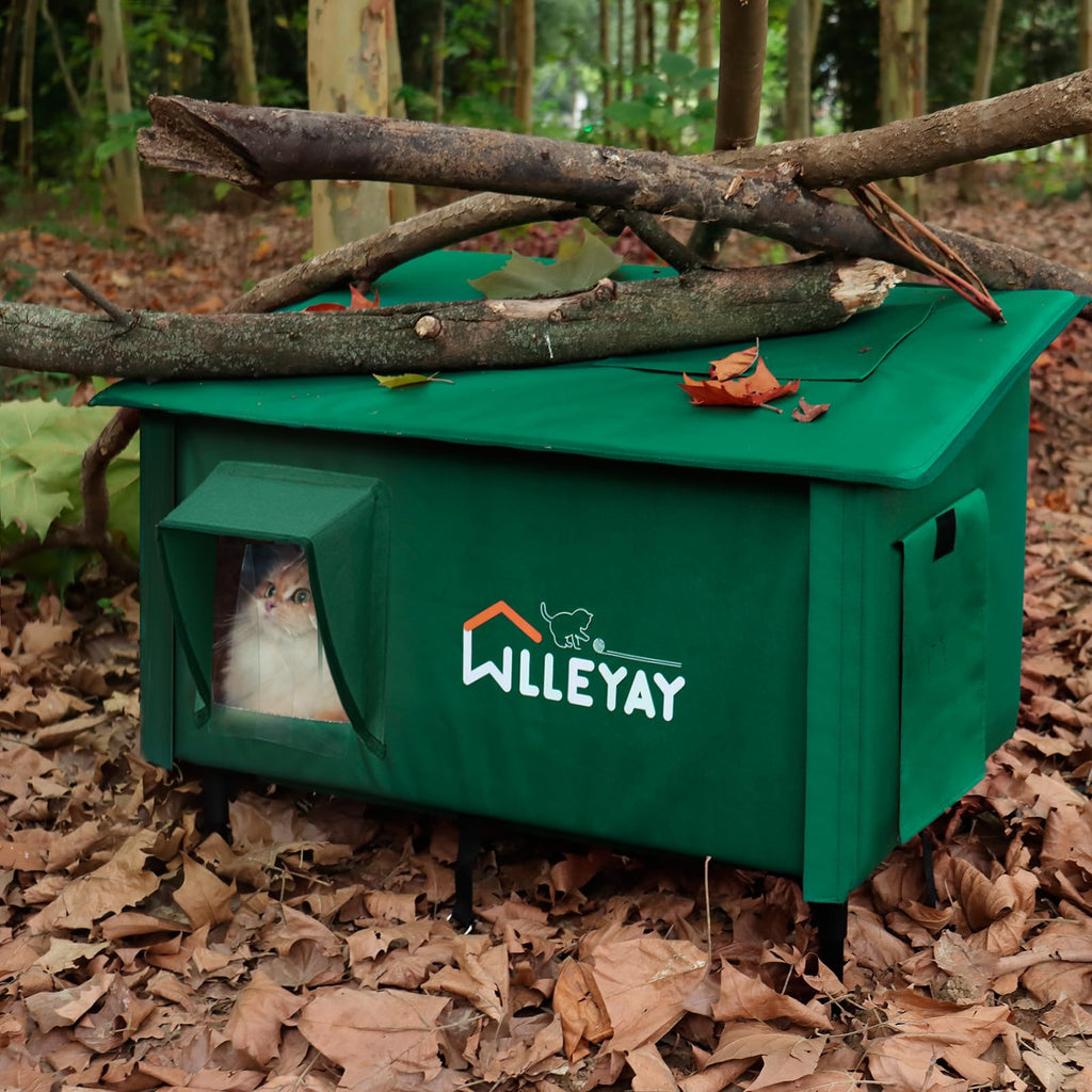 Extra Large Collapsible Heated Cat House N386