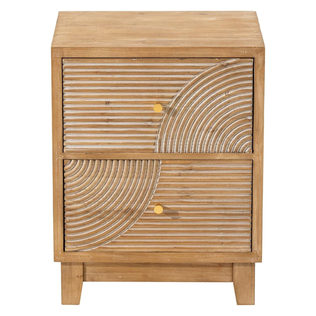 2 Drawer Wood Nightstand G207764