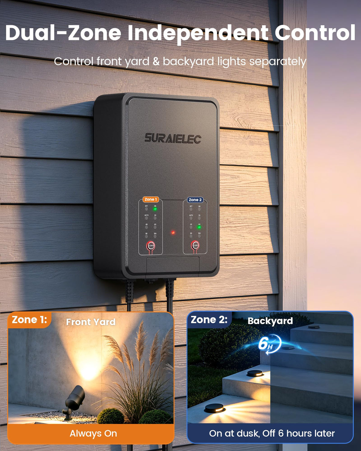 200W Low Voltage Landscape Transformer with Timer Y48058