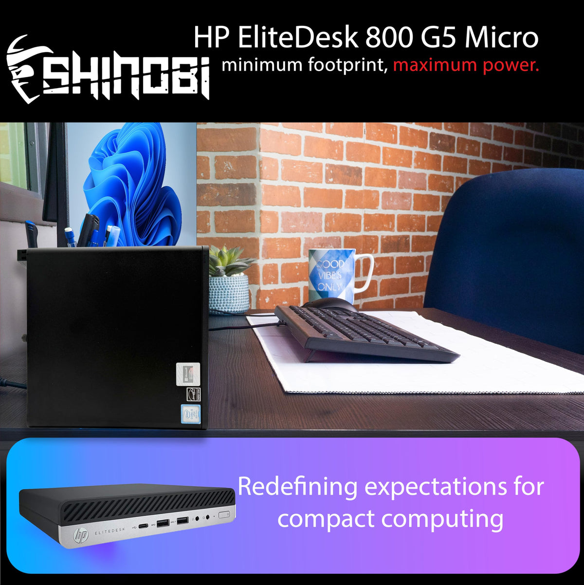 Mini PC Intel Core i5-9500T 16GB RAM 512GB NVMe Windows 11 Pro Y46870