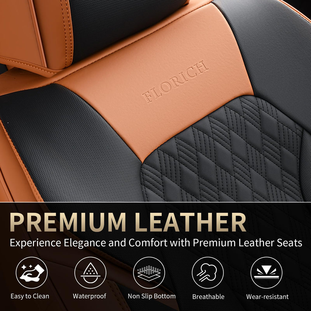 Nappa Leather Car Seat Covers Full Set F54615