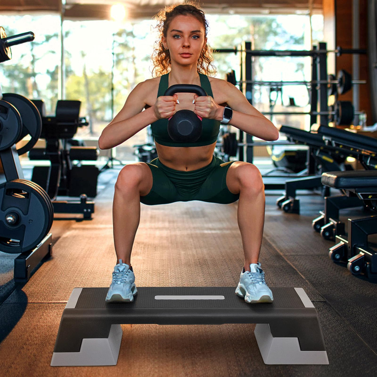 Aerobics Stepper Platform with Stackable Risers L9338