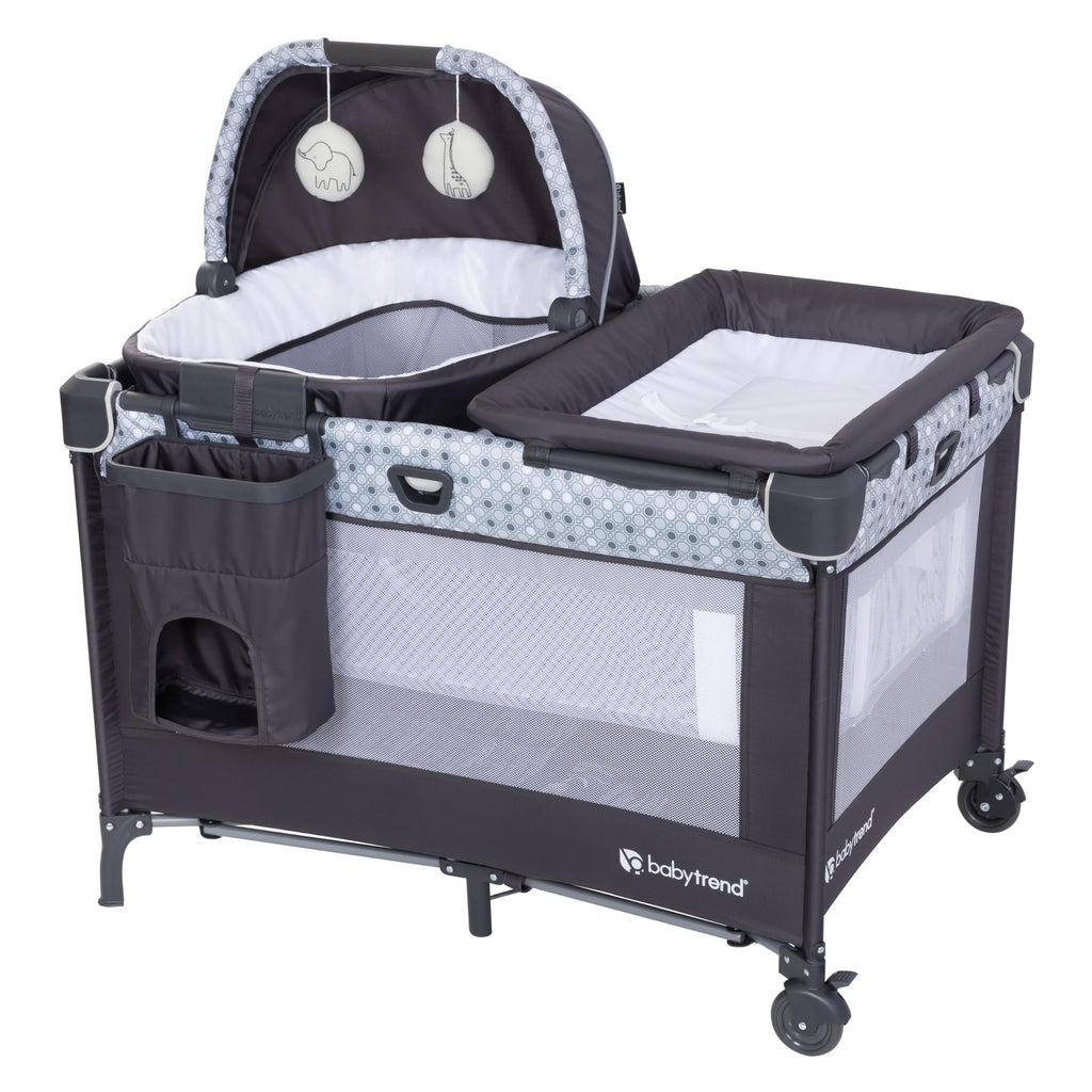 Nursery Den Playard with Rocking Cradle, Snooze Pod, Flip Over Changer L95599