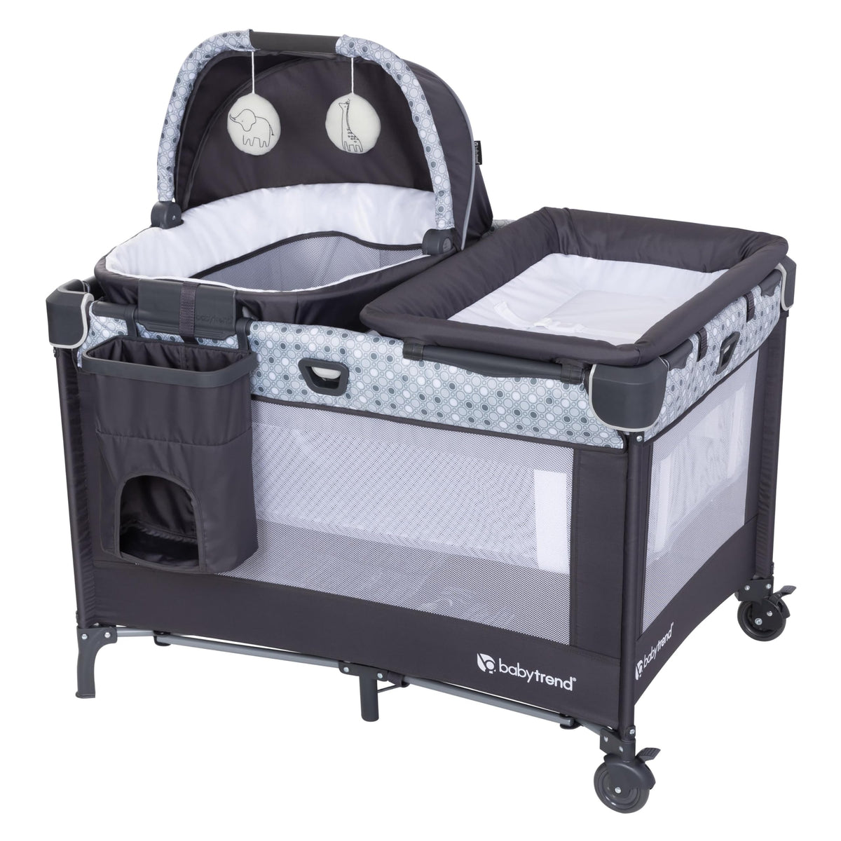 Nursery Den Playard with Rocking Cradle, Snooze Pod, Flip Over Changer L95599