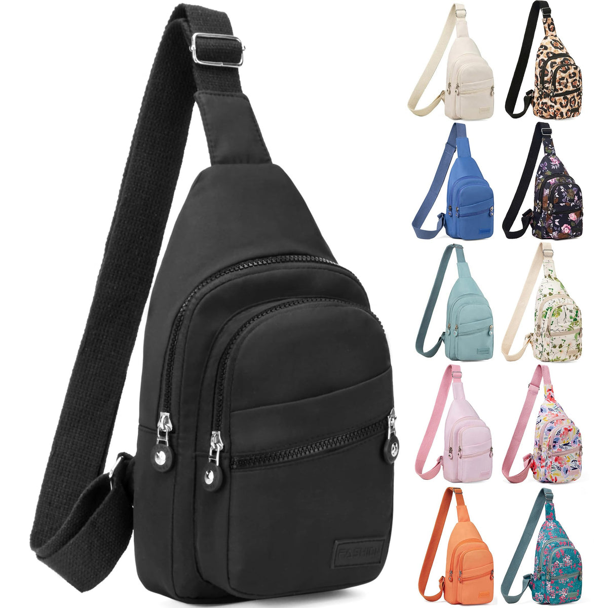 Small Black Sling Crossbody Bag E585066