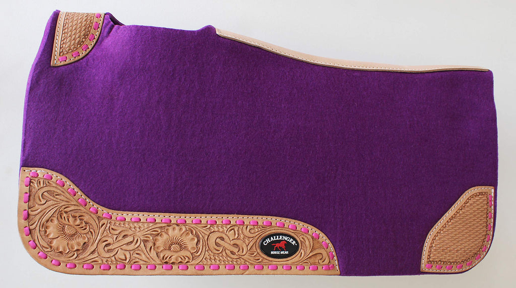 30"x 30" Western Contoured Wool Felt Saddle Pad A254653