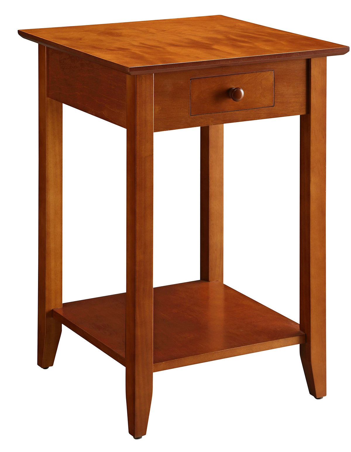 Cherry End Table with Drawer and Shelf G40311