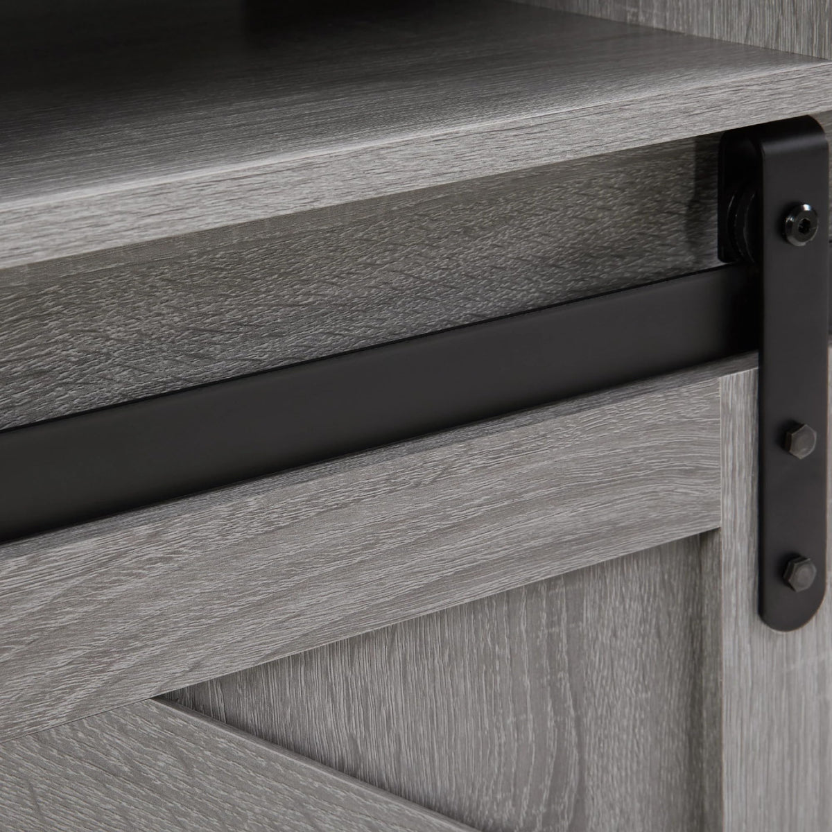 65" Grey TV Stand with Sliding Doors R7025
