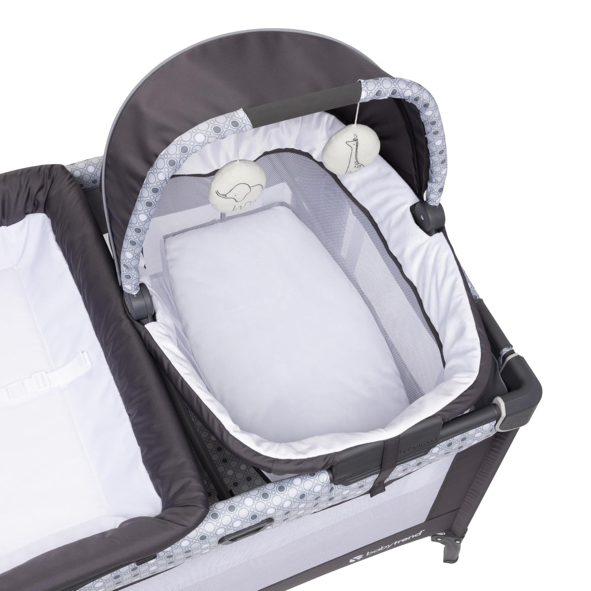 Nursery Den Playard with Rocking Cradle, Snooze Pod, Flip Over Changer L95599