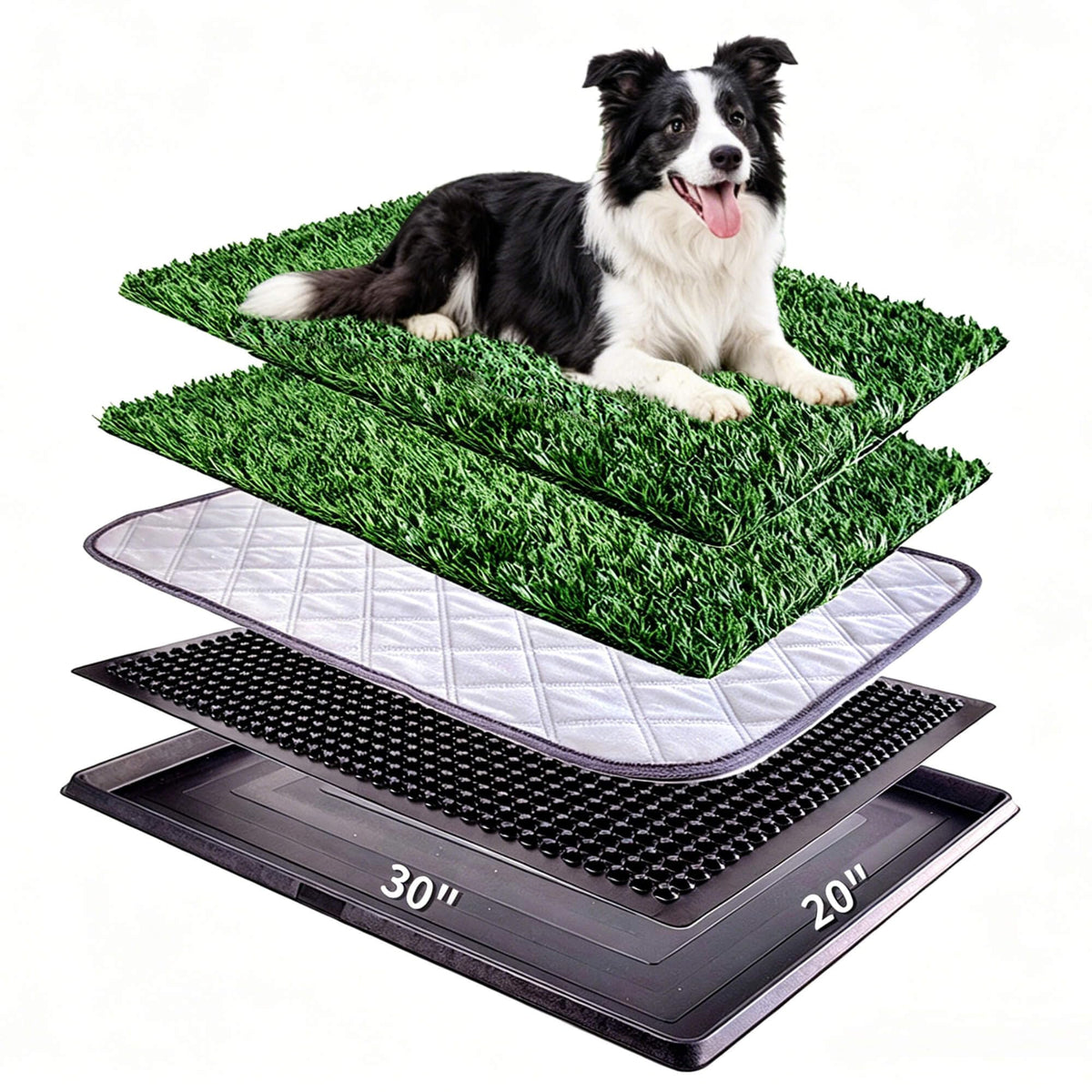 Artificial Turf Dog Grass Pad with Tray 30"X20" W958