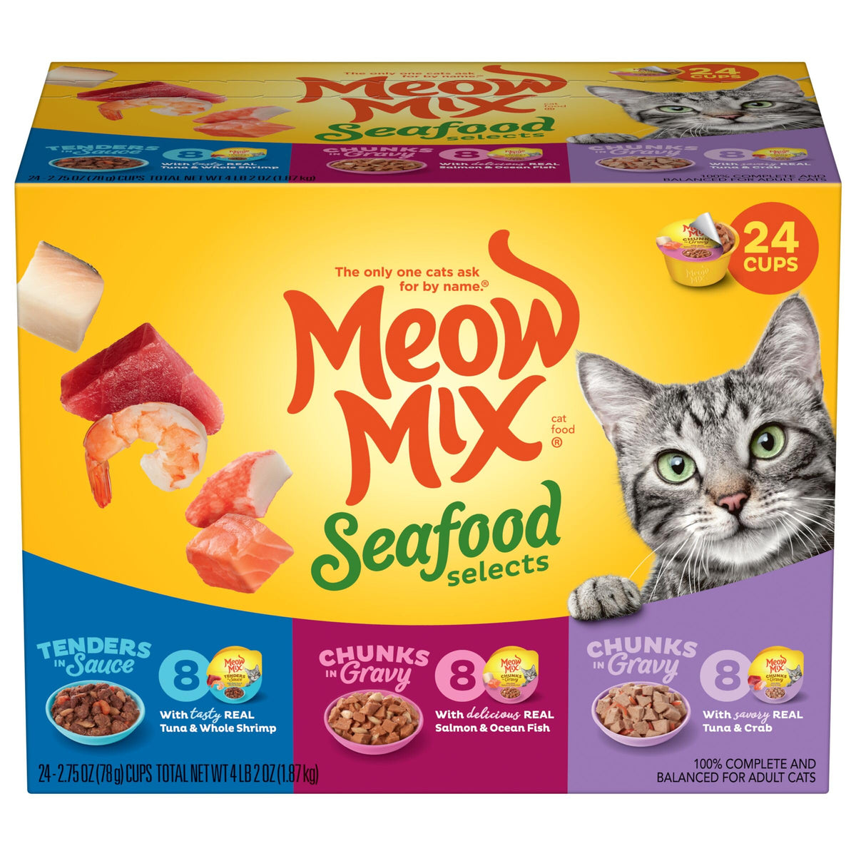 Dry Cat Food 6.3 Pound and Wet Cat Food Variety Pack 2.75 Ounce (Pack of 24) Y749