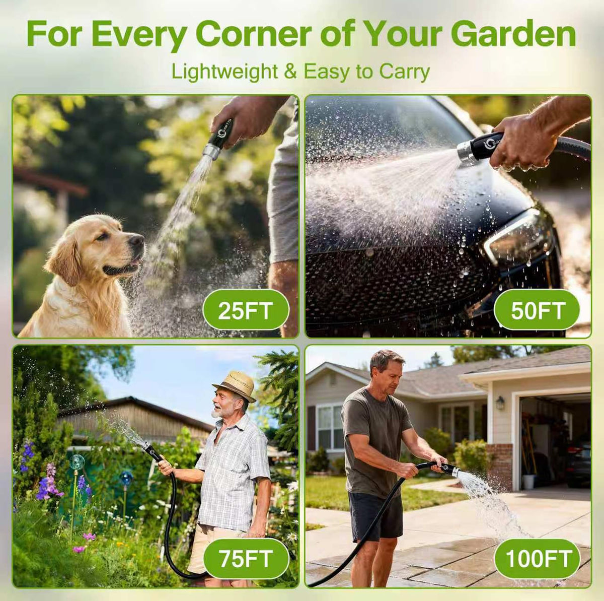 100 ft x 5/8 in Black All-Weather Garden Hose B338