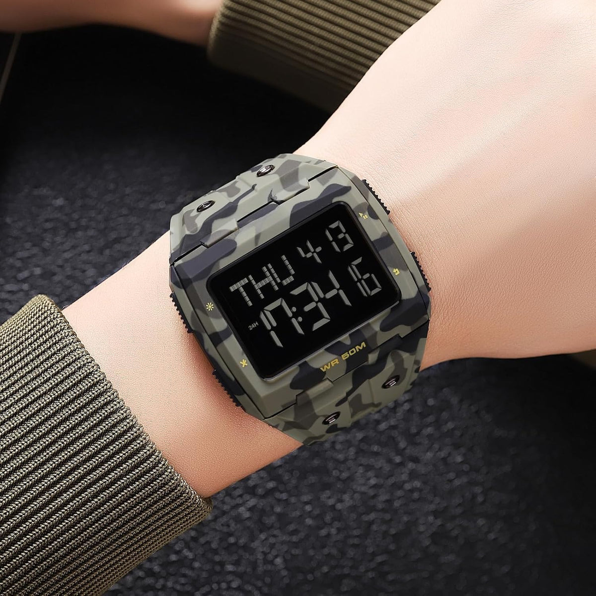 Large Face 5ATM Water Resistant Digital Mens Watch X292