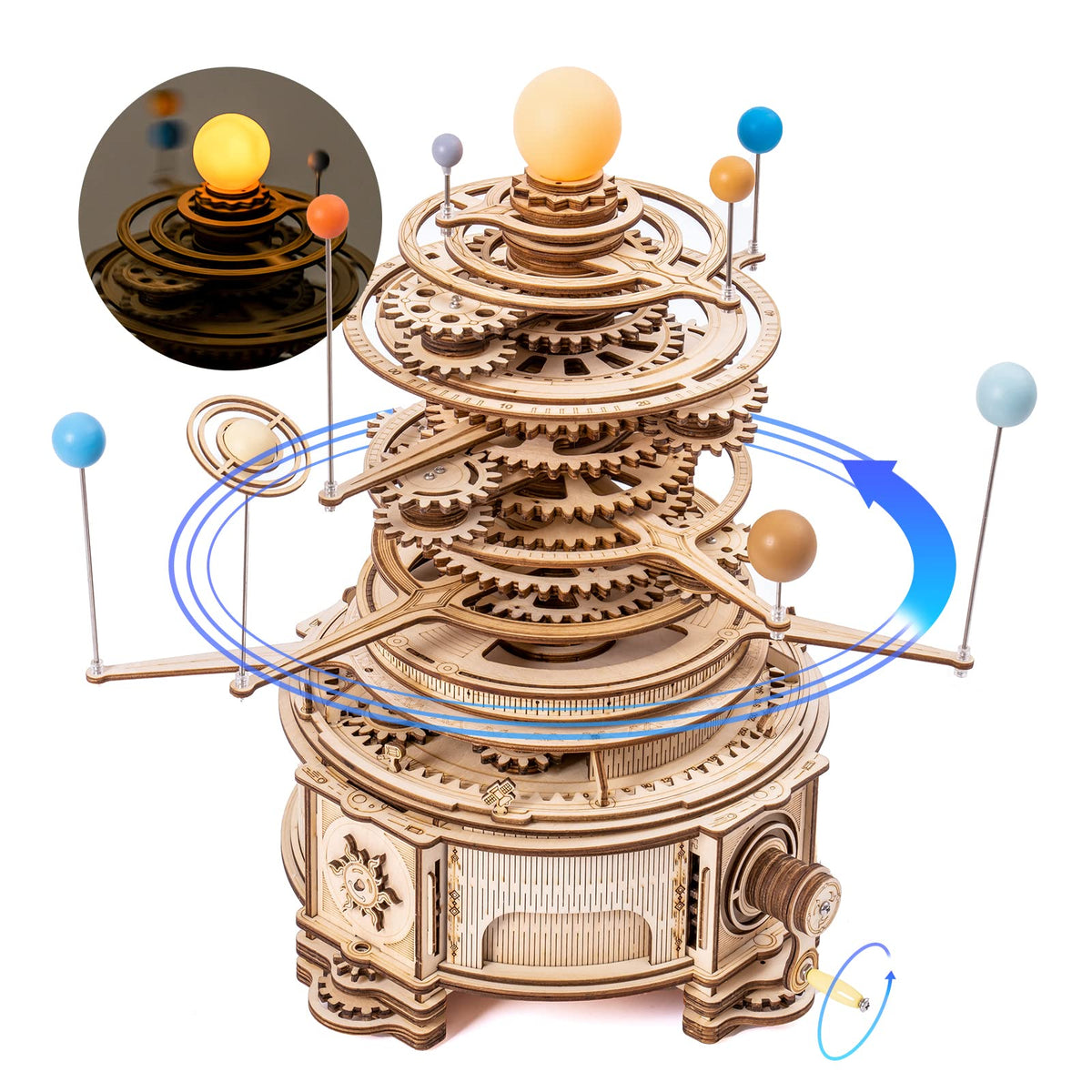 3D Wooden Puzzle Mechanical Building Set 8 Orbiting Planets E20045