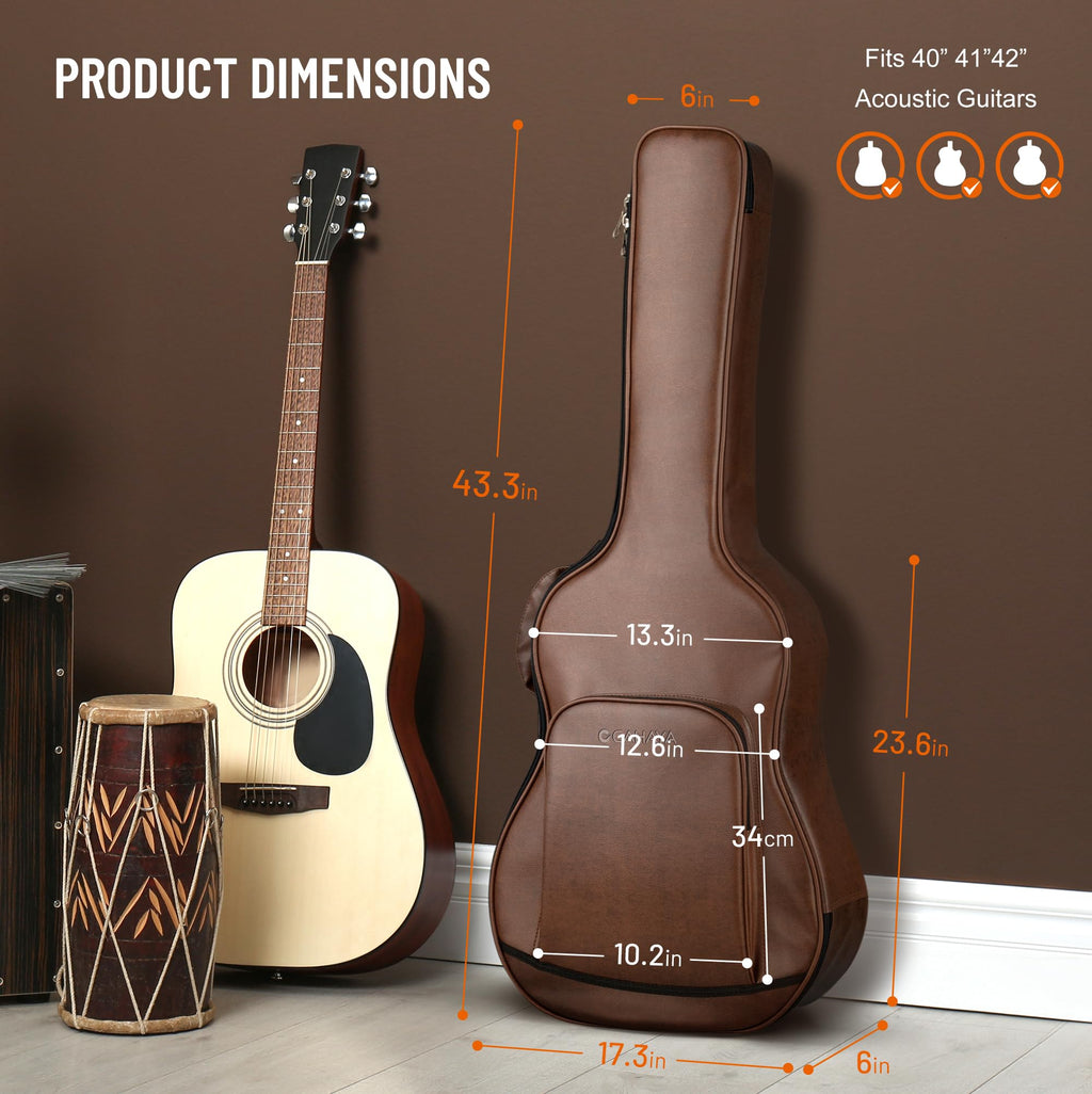 0.8in Thick Padding Waterproof Acoustic Guitar Case A75320