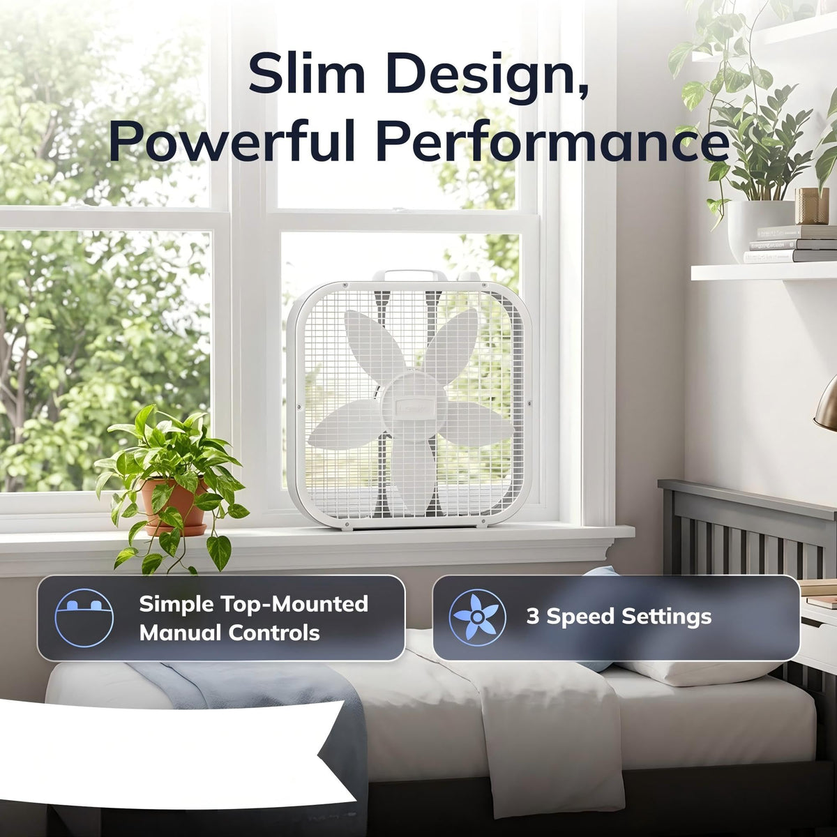 20 Inch White Box Fan E105568