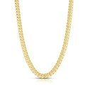 10k Yellow Gold 6mm Cuban Link Chain Necklace A833