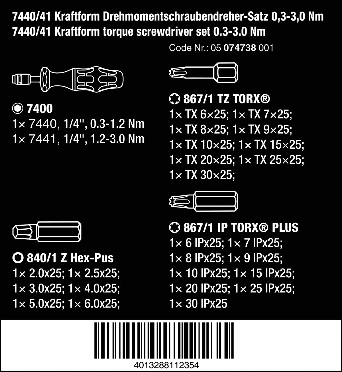 26 Pc Torque Screwdriver Set D7377