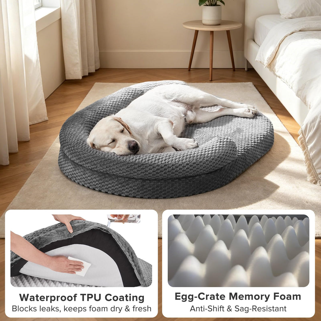 XL Washable Waterproof Orthopedic Dog Bed with Removable Cover H698