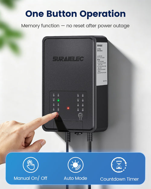 200W Low Voltage Landscape Transformer with Timer Y48058