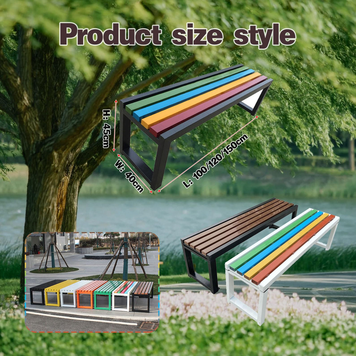 Metal Garden Bench H42068