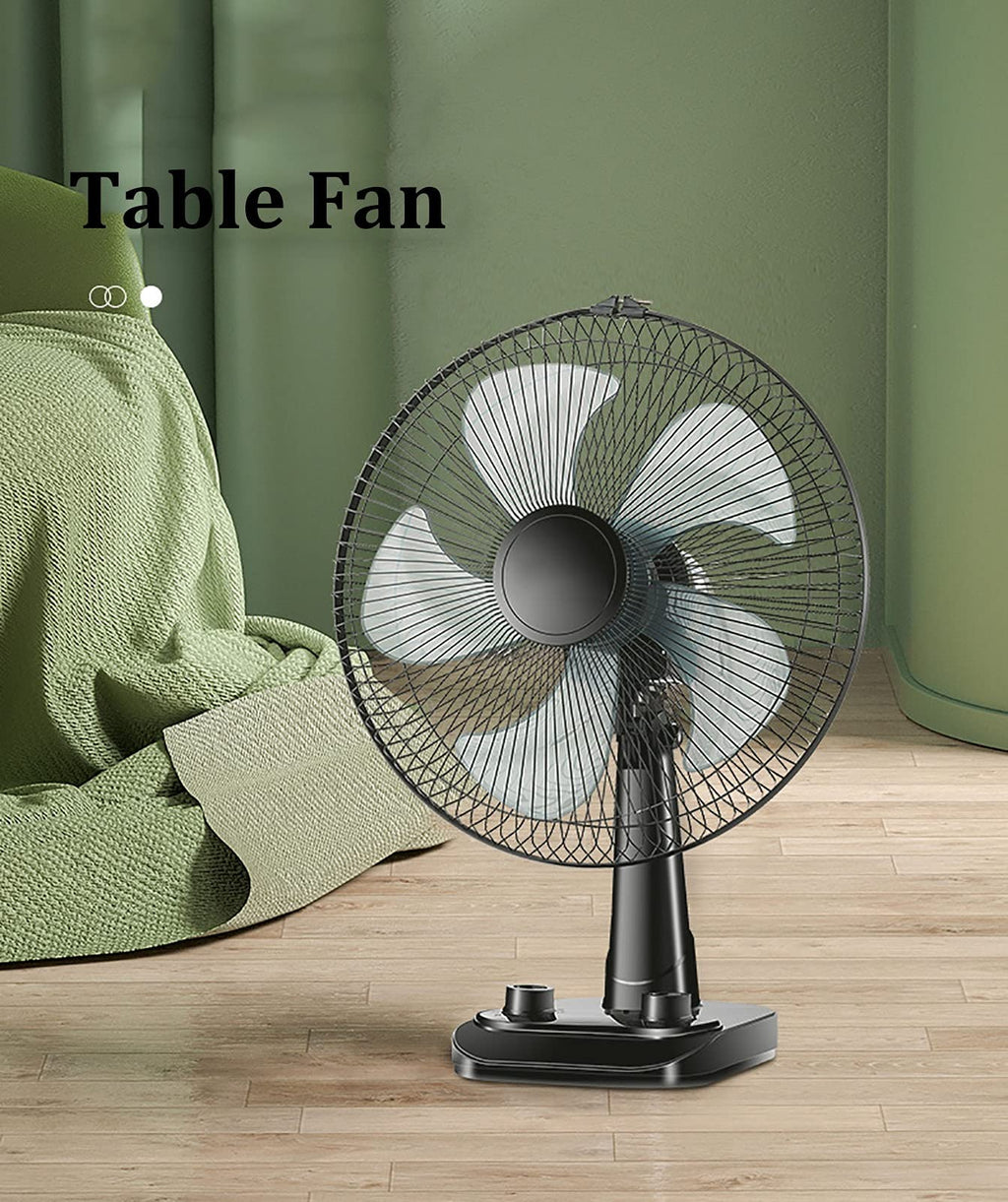 16-Inch 3 Speed 5 Blades Pedestal Fan White L439