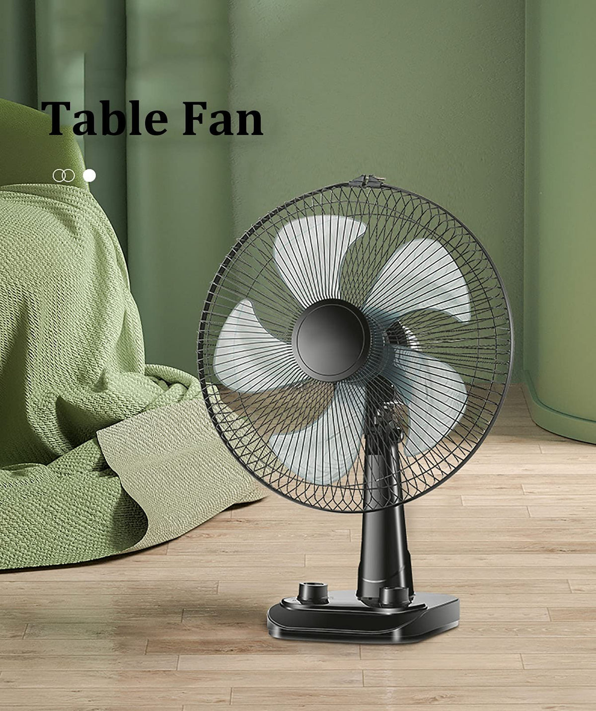 16-Inch 3 Speed 5 Blades Pedestal Fan White L439