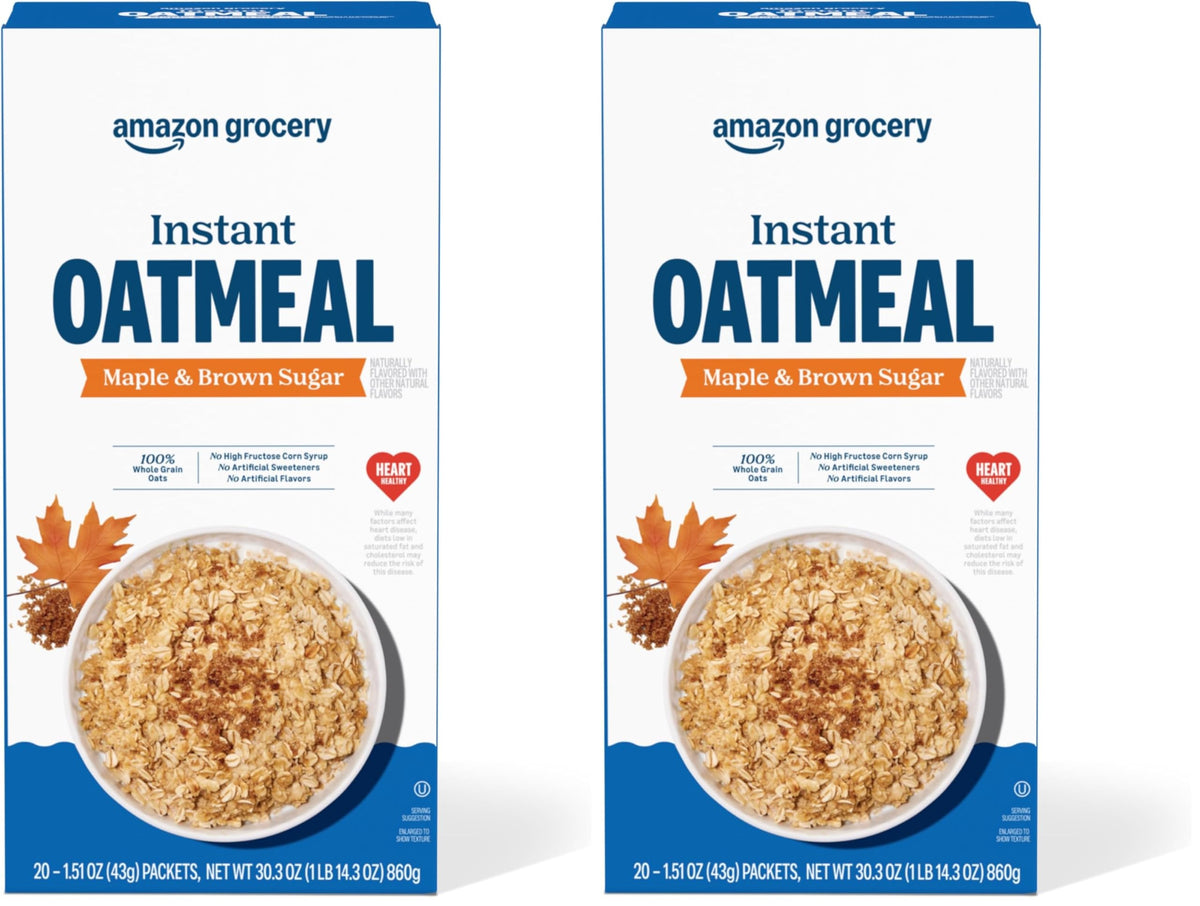 Maple & Brown Sugar Instant Oatmeal, 1.51 Oz, Pack of 40 R612924