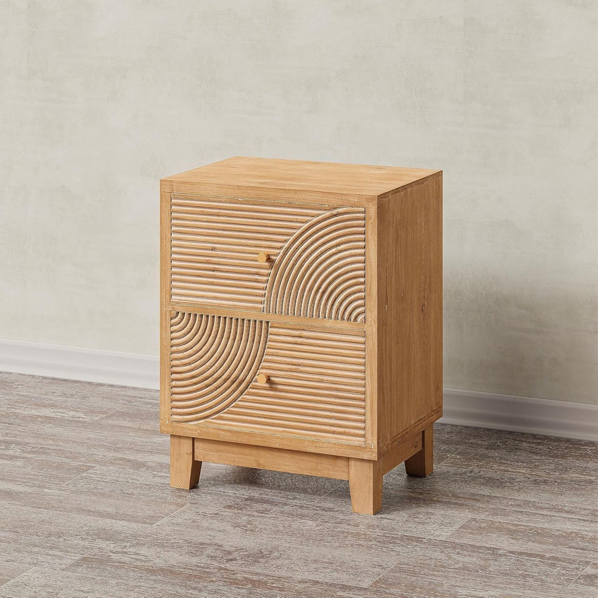 2 Drawer Wood Nightstand G207764