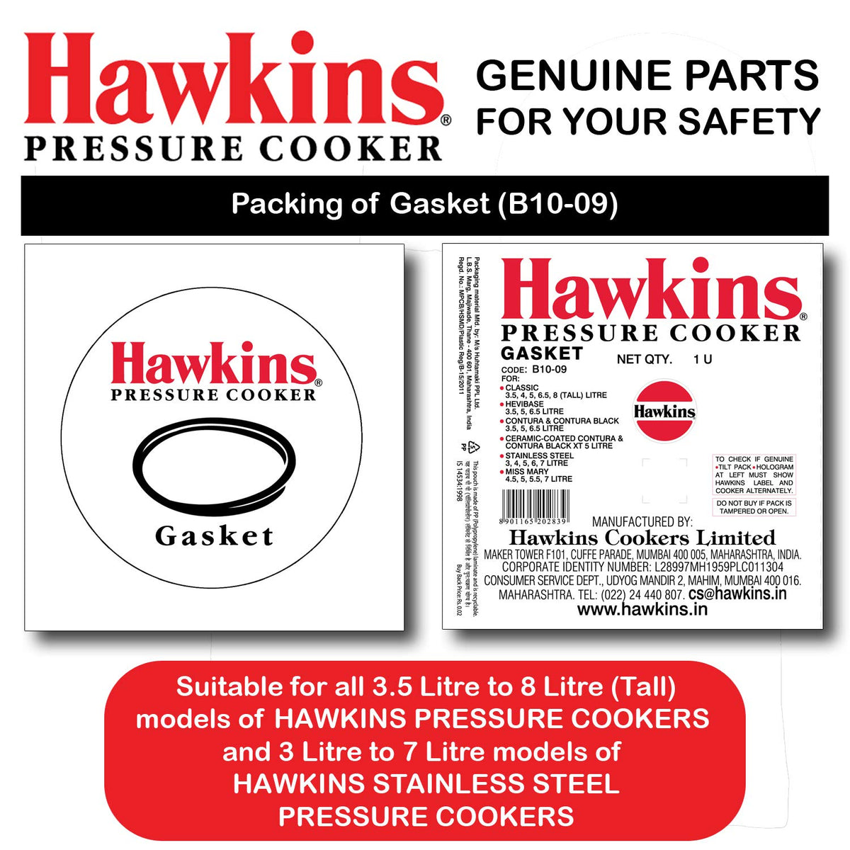 Pressure Cooker Gasket E480