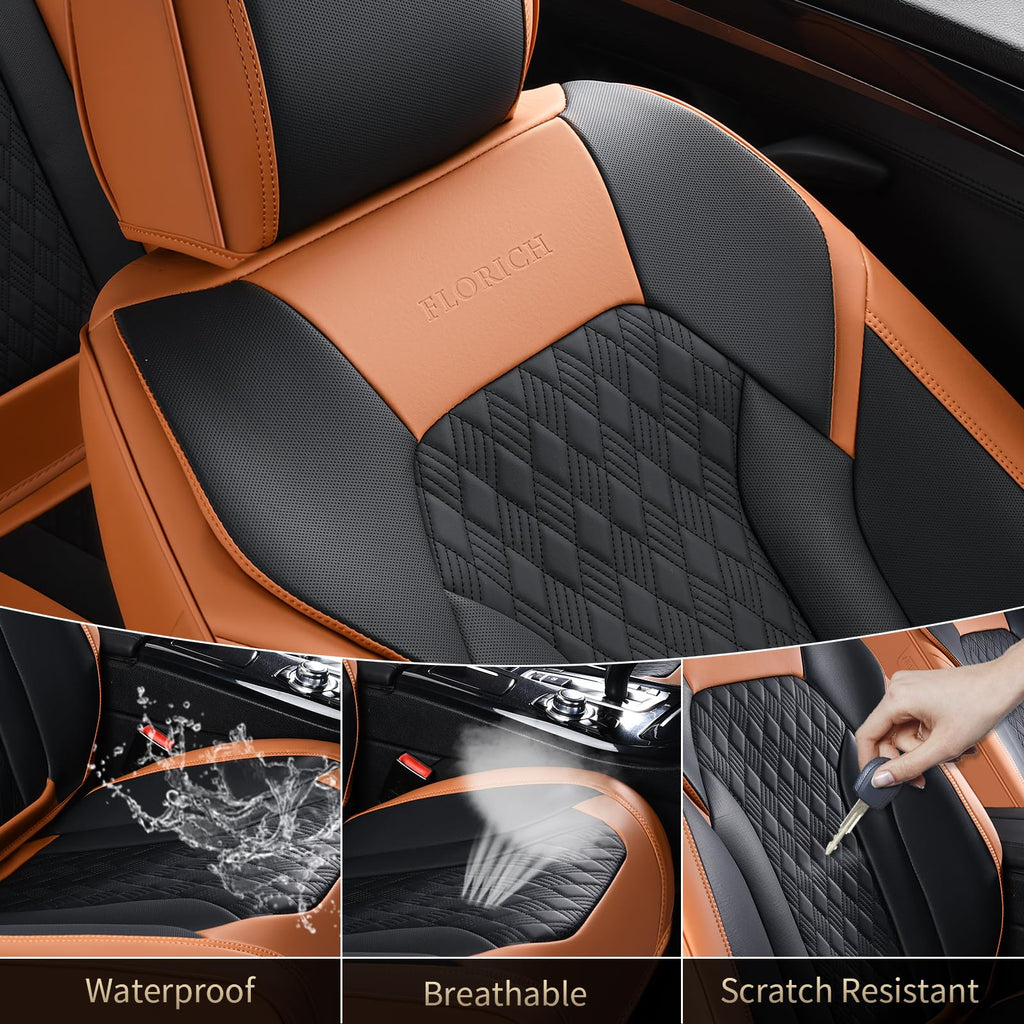 Nappa Leather Car Seat Covers Full Set F54615