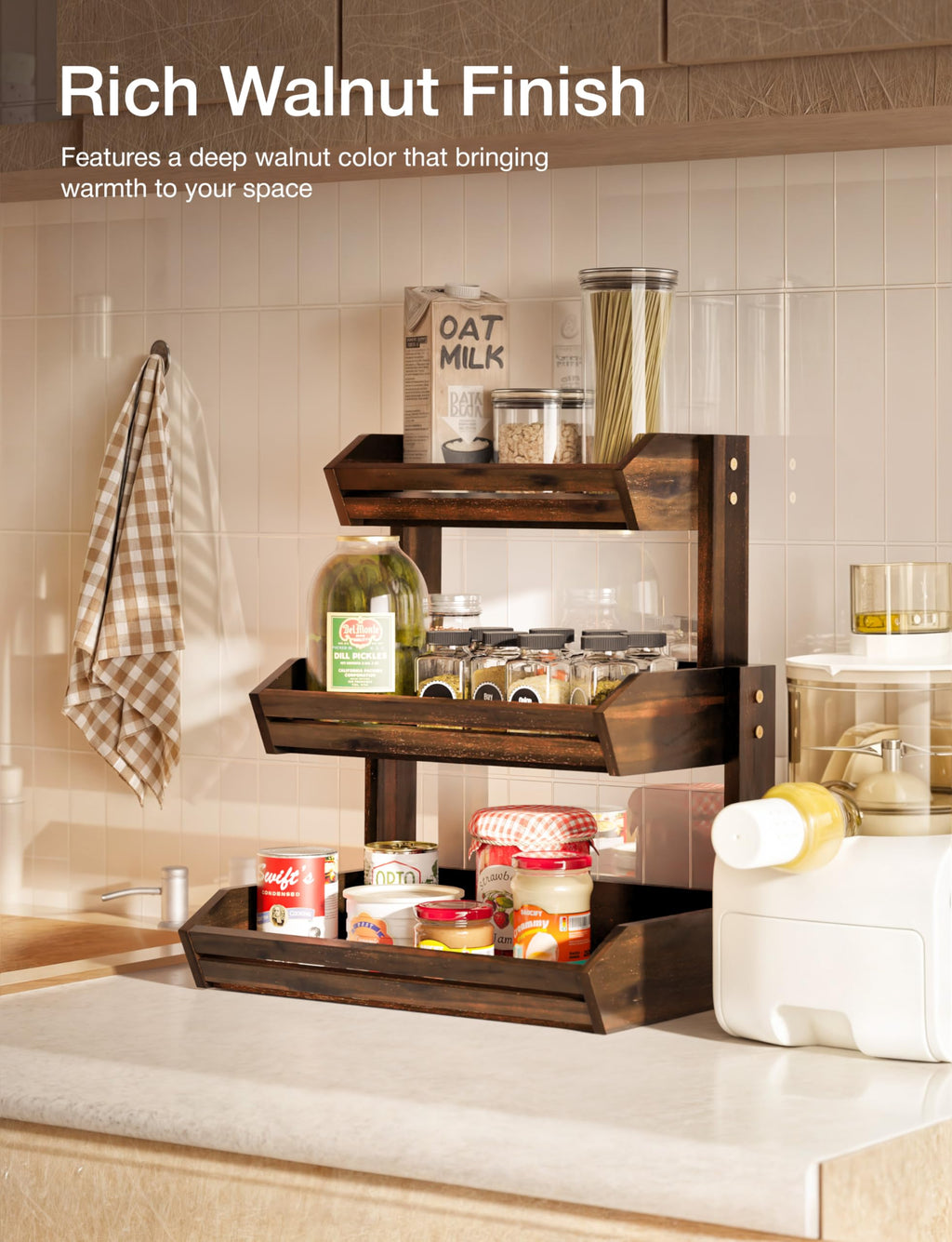 Acacia 3 Tier Fruit Basket F96595