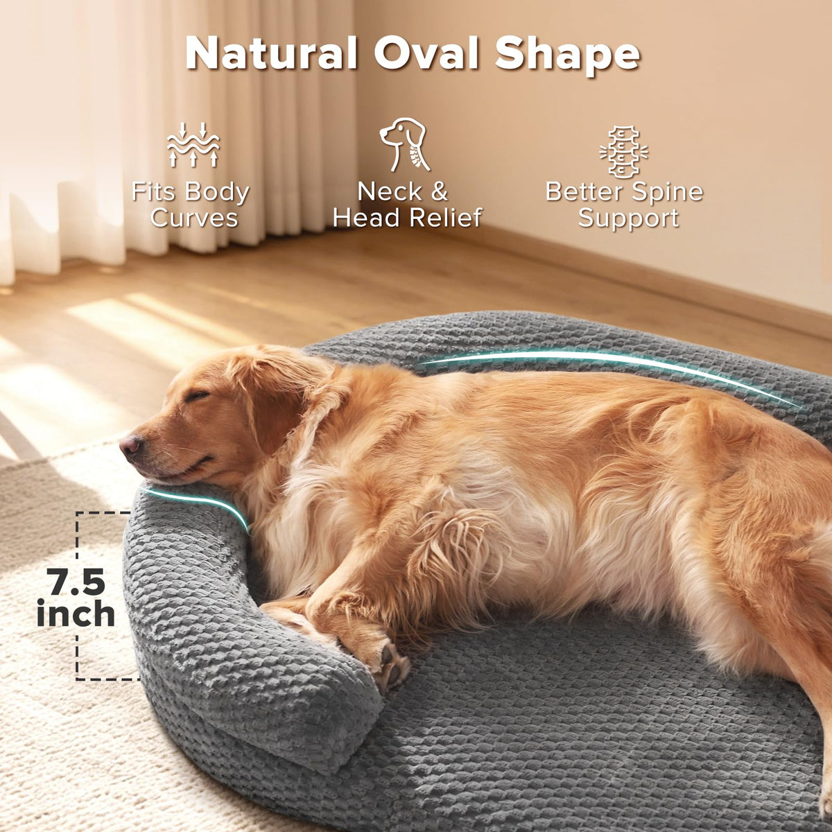 XL Washable Waterproof Orthopedic Dog Bed with Removable Cover H698