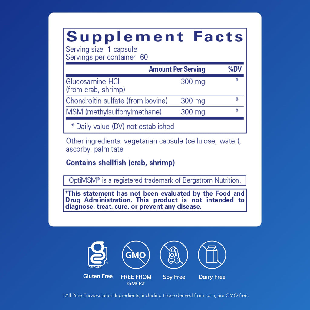 Glucosamine Chondroitin with MSM, 60 Capsules K323