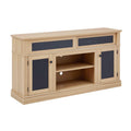 58 Inch Light Oak TV Stand with Sliding Doors K29830