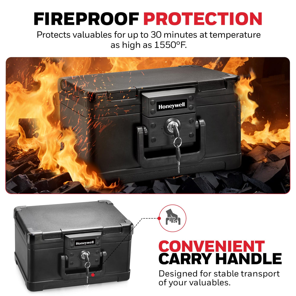 Small Black ABS Plastic Safe with Key Lock R710