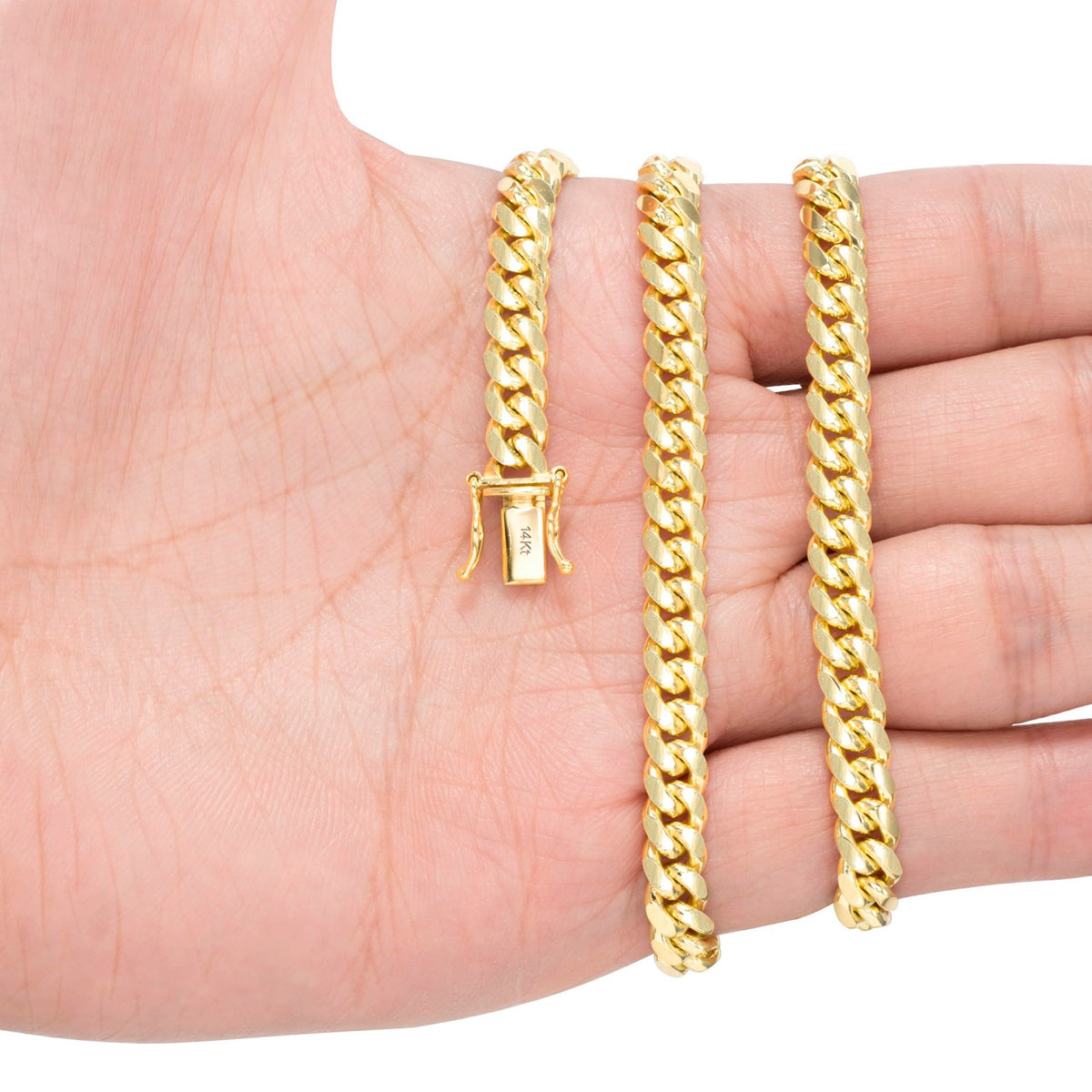 14k Yellow Gold Cuban Link Chain Necklace U59254