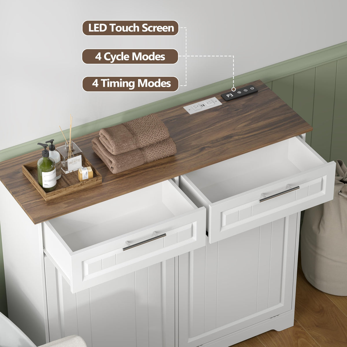 10 Gallon Double Tilt Out Trash Can Cabinet M794