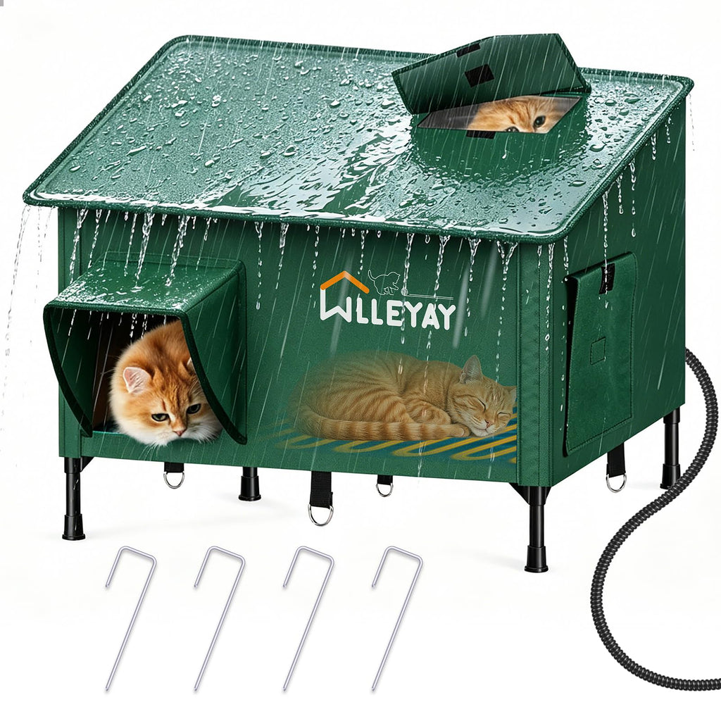 Extra Large Collapsible Heated Cat House N386