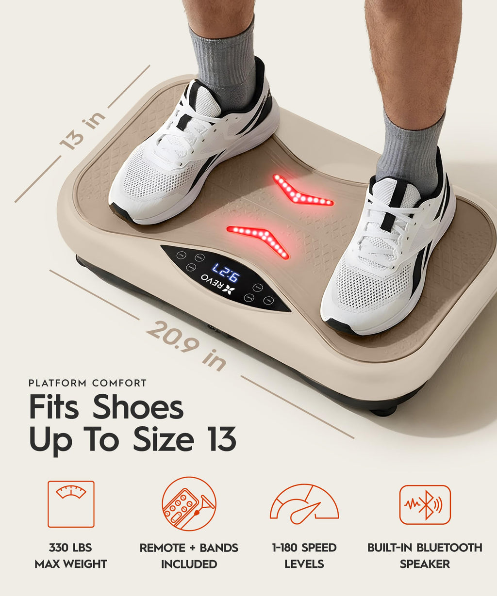 Vibration Plate with Resistance Bands and Remote J65671